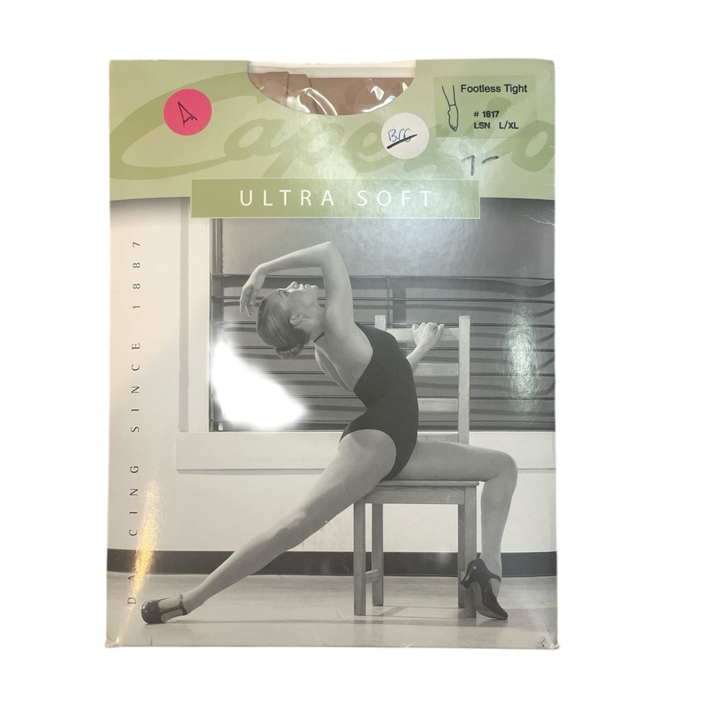 Capezio Hold & Stretch Matte Semi-Opaque Footless Tights 1817 Size L/XL G7